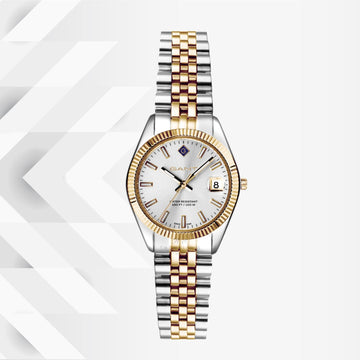 Ρολόι Gant Sussex Mini G181002 με δίχρωμο ασημί-χρυσό ατσάλινο μπρασελέ και άσπρο καντράν διαμέτρου 28mm.